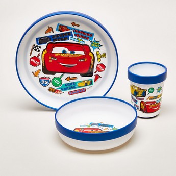 Disney Cars Print 3-Piece Dinner Set