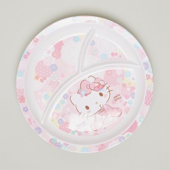 Hello Kitty Print Section Plate - 10 inches