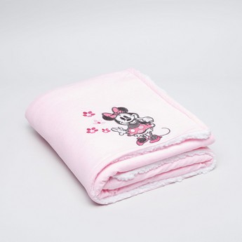 Disney Minnie Mouse Detail Sherpa Blanket - 76x102 cms