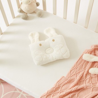 Juniors Bunny Shaped Pillow with Embroidery and Applique Detail