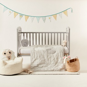 Giggles Bear Embroidered 2-Piece Comforter Set - 130x90 cms