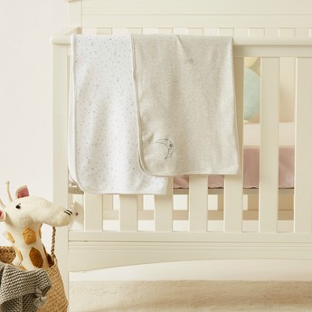 Juniors Assorted 2-Piece Receiving Blanket Set - 70x70 cms