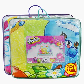 Shopkins 4-Piece Comforter Set - 220x150 cms (Buy 1 Get 1 Free)