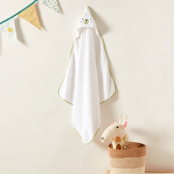 Juniors Bear Embroidered Towel with Hood - 76x76 cms