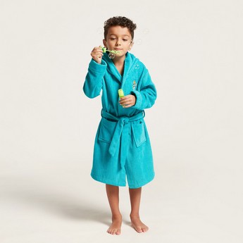 Juniors Textured Robe with Hood and Pockets