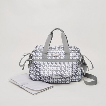 Juniors Printed Diaper Bag with Changing Pad