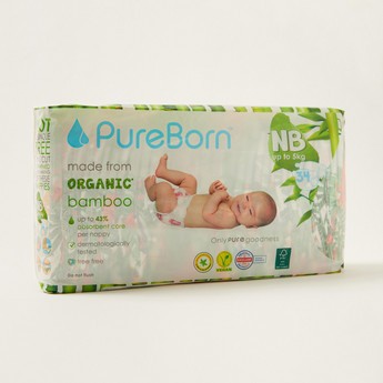 PureBorn Tropic Newborn Single Organic Nappy