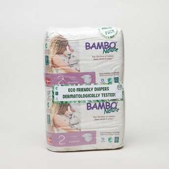 Bamboo Nature 60-Piece Size 2 Diapers 3-6 Kgs