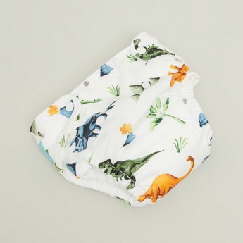 Charlie Banana Dinosaur Printed Diaper Cover with 2 Inserts