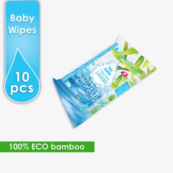 PureBorn 10-Piece Chemical Free Wipes