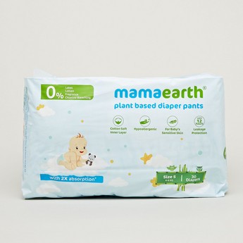 mamaearth Plant-Based Size S 30-Diaper Pants Pack - 4-6 kgs