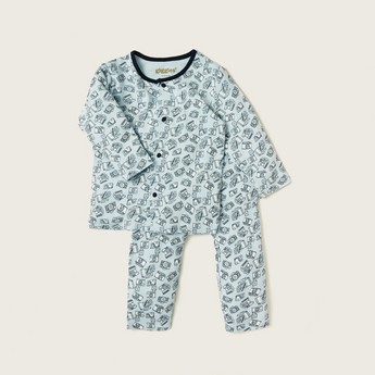 Giggles All-Over Printed T-shirt and Pyjama Set