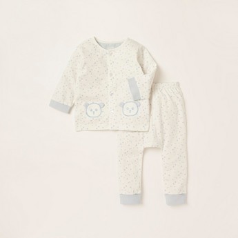 Juniors Printed Shirt and Pyjama Set