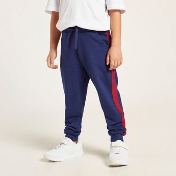 Juniors Solid Jog Pants with Drawstring Closure and Pockets