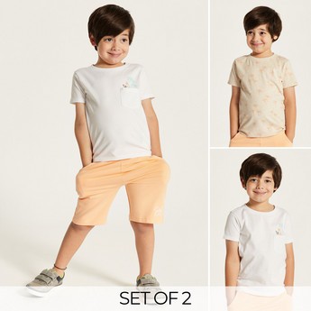 Juniors Assorted 3-Piece T-shirts and Shorts Set