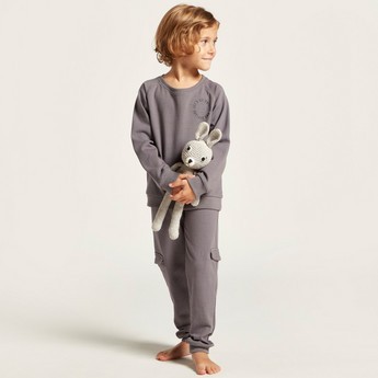 Love Earth Organic Graphic Print Sweatshirt and Jog Pants Set