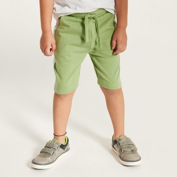 Juniors Solid Shorts with Drawstring Closure