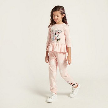 Disney Minnie Mouse Print Sweatshirt and Jog Pants Set