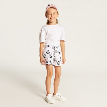 Disney Minnie Mouse Print Shorts with Elasticated Waistband and Pockets