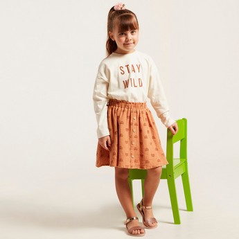 Love Earth Organic Graphic Print T-shirt and Skirt Set