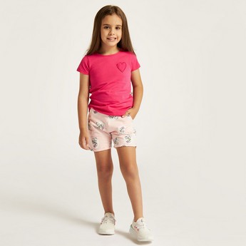 Disney Daisy Duck Print Shorts with Drawstring Closure