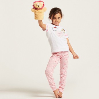 Sanrio Printed Short Sleeves T-shirt and Pyjama Set