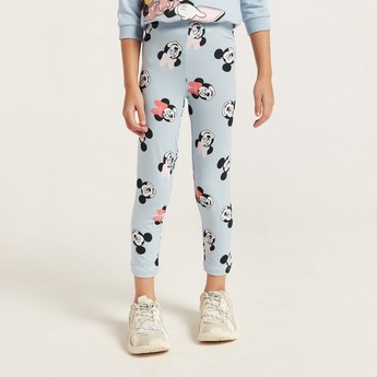 Disney All-Over Minnie Mouse Print Leggings with Elasticated Waistband