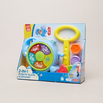 The Happy Kid Company 2-in-1 Push n' Glow Elephant