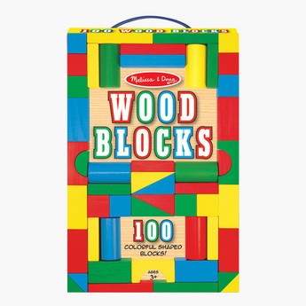 Melissa and Doug 100 Wood Blocks Set