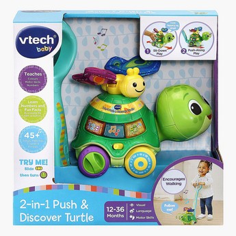 V-Tech 2-in-1 Push and Discover Turtle Toy