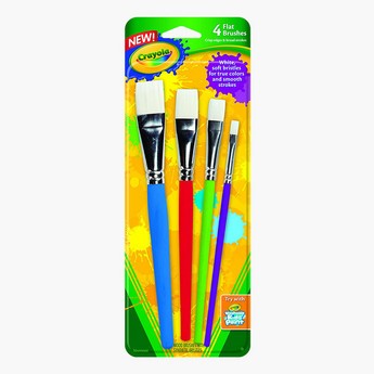 Crayola 4-Piece Flat Brush Set