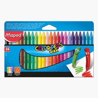 Maped 24-Piece Color Peps Wax Crayon Set