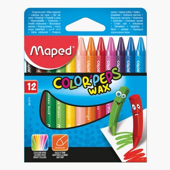 Maped 12-Piece Color Peps Wax Crayons Set