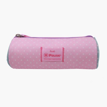 Pause Printed Pencil Case with Zip Closure