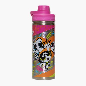 The Powerpuff Girls Print Water Bottle with Lid - 600 ml