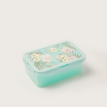 Juniors Tropical Print Lunch Box with Clip Lock Lid