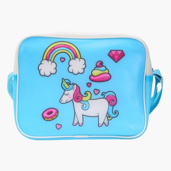 Eazy Kids Unicorn Print Bento Lunch Bag with Adjustable Strap