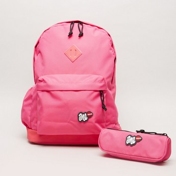 LYC SAC Solid Backpack with Pencil Case - 18 inches