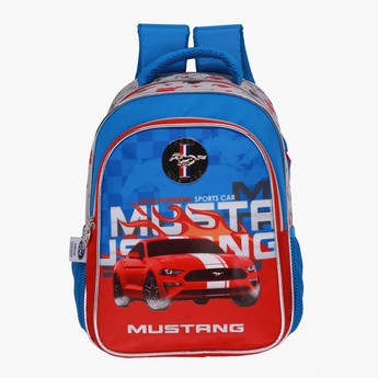 Mustang Printed Backpack - 14 inches