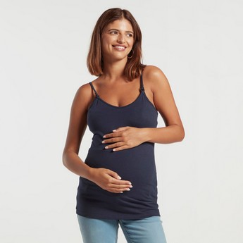 Love Mum Maternity Solid Camisole with Adjustable Straps