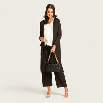 Love Mum Maternity Longline Cardigan with Pockets