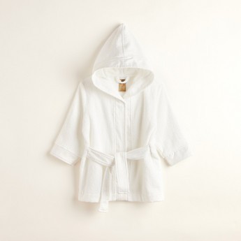 Giggles Cloud Story Bath Robe with Hood and Long Sleeves