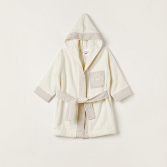 Giggles Long Sleeves Robe with Hood and Tie Up Belt