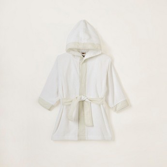 Giggles Printed Bathrobe with Long Sleeves and Hood