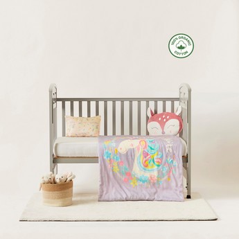 Fancy Fluff Unicorn Print 2-Piece Organic Comforter Set