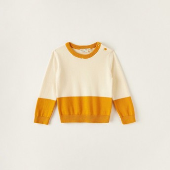 Juniors Colourblock Pullover with Long Sleeves