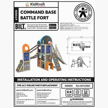 Kidkraft Nerf Command Base Battle Fort Set