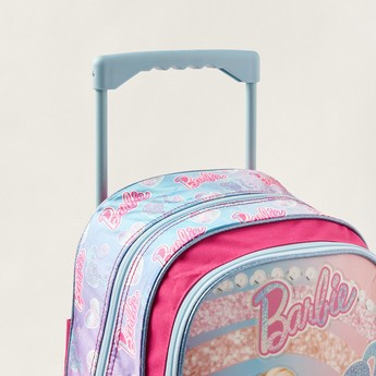 Simba 5-Piece Barbie Print Trolley Backpack Set