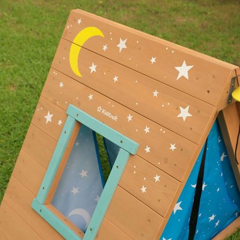 Kidkraft A-Frame Hideaway and Climber Playhouse Set