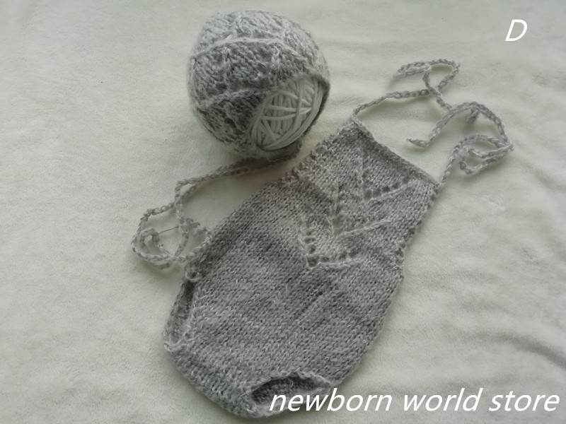 Newborn photography accessories, mohair hat and mohair shorts.